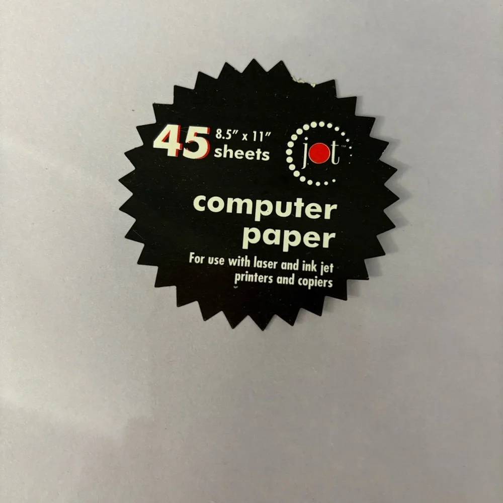 NWT JOT Vibrant Laser and Ink Jet Computer Paper Set Printer & Copiers 8.5x11”